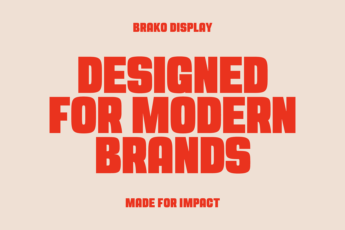 Brako – Bold Display Font, a Sans Serif Font by Vectorian (Photo 2 of 7)