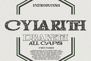 CYLARITH DRAKETH CAPS FONT FAMILY, a Serif Font by NDNL Studio