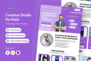 HelioLab Studio Portfolio Landing, a Landing Page Template by productype1