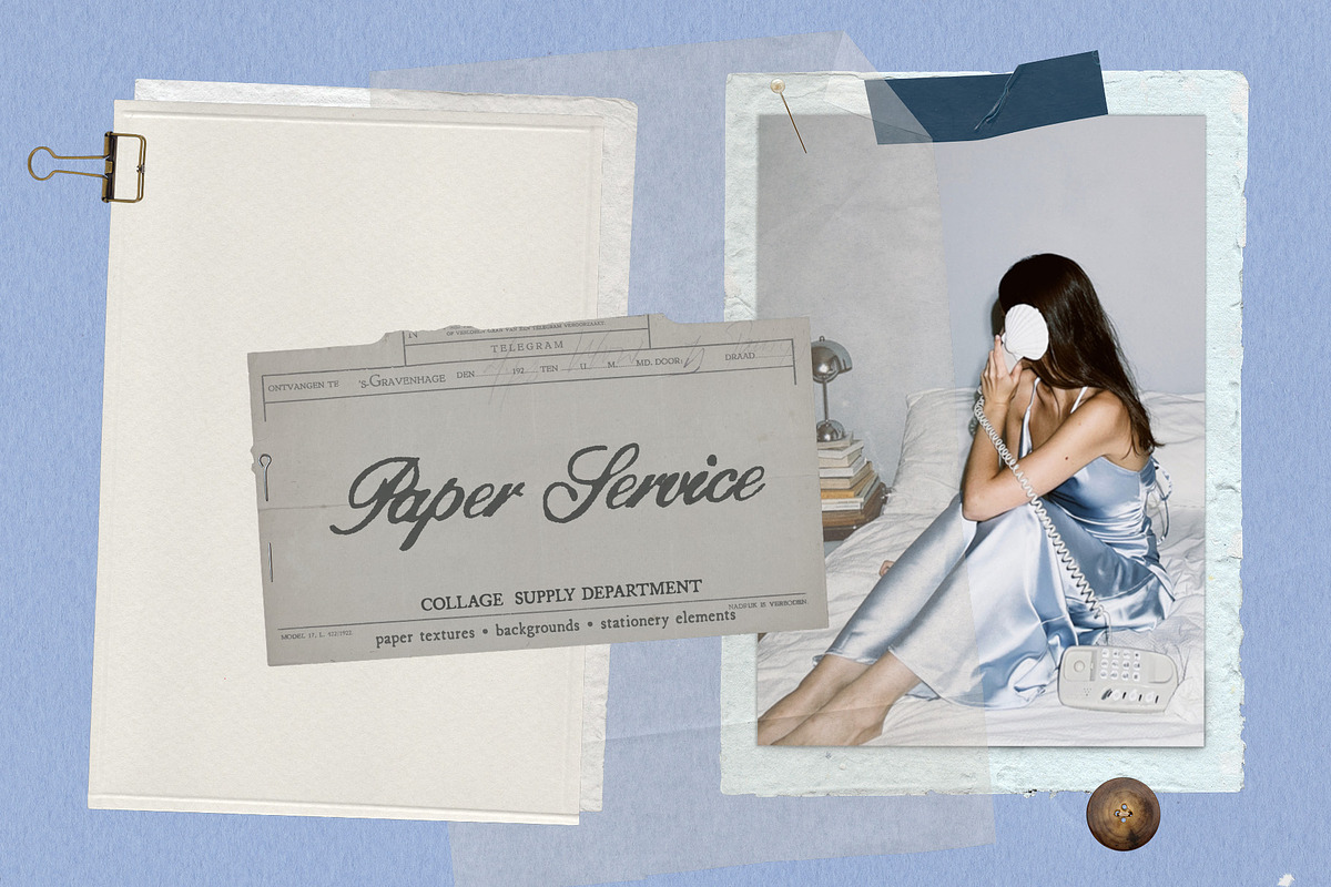 Paper Service: Collage Pack, an Object Graphic by lerinartstudio (Photo 3 of 10)