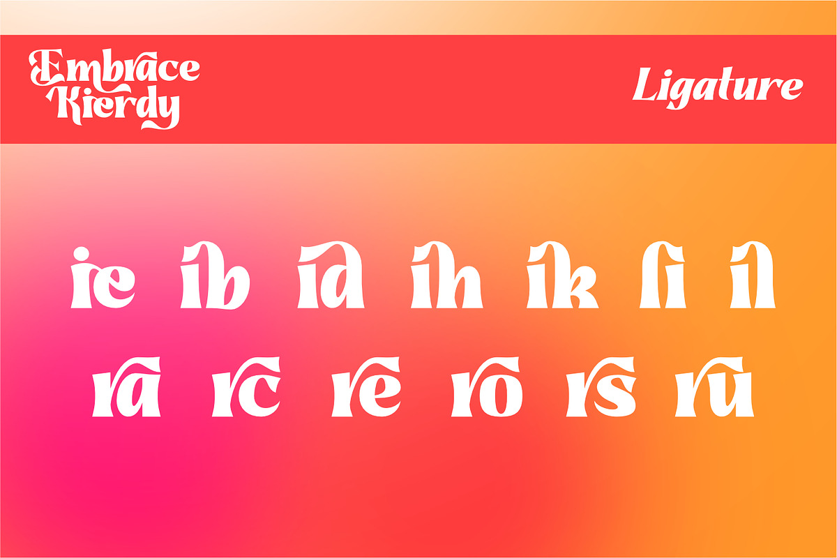 Embrace Kierdy - Serif Display Font, a Serif Font by Rishsketch (Photo 13 of 15)