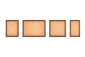 Cork board frames set isolated on, a Texture Illustration by art PVP - market