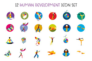 Human Development Icons Set
