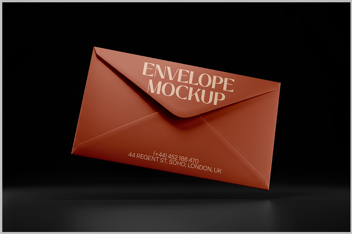 Envelope Floating Mockup PSD, an Advertising Mockup by Bruno's Shop (Photo 2 of 4)