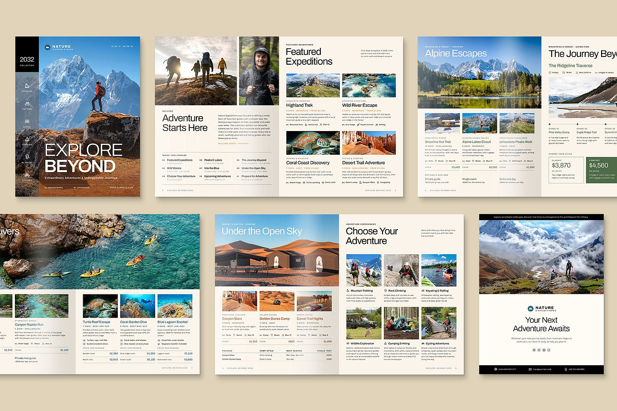 Adventure Travel Catalog Template, a Brochure Template by BrandPacks (Photo 2 of 5)