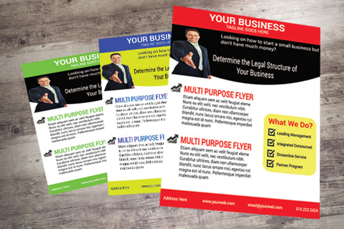 Multi Purpose Flyers, a Flyer Template by erikadesign (Photo 2 of 3)