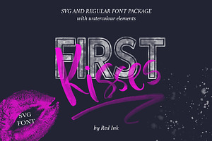 First Kisses Watercolor SVG font