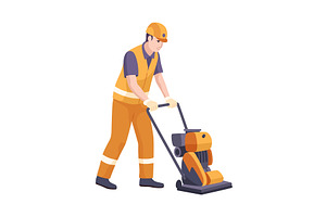 A Construction Worker, an Illustration by Things for designers