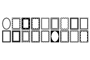 Black wavy frames. Decorative, an Illustration by LadadikArt