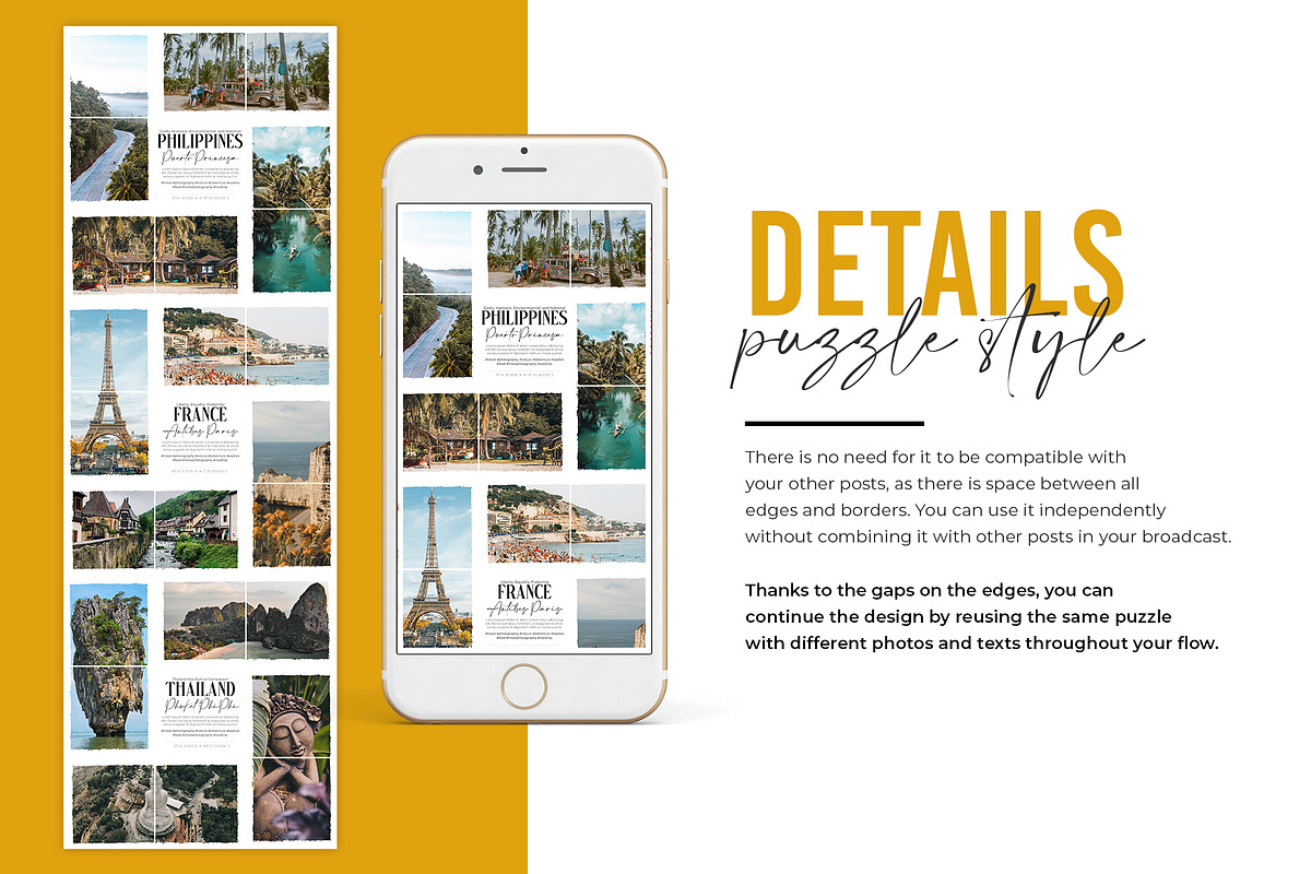 Travel Instagram Puzzle, a Social Media Template by illycreative (Photo 5 of 8)