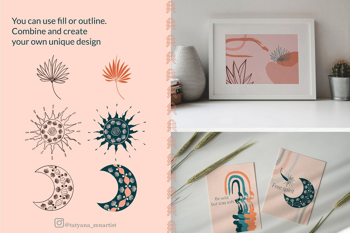 Abstract linear ethnic Boho Clipart, an Object Graphic by Tatyana_Zenartist (Photo 8 of 11)