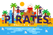 The big set of pirate illustrations, an Illustration by Bezvershenko (Thumbnail 1 of 7)