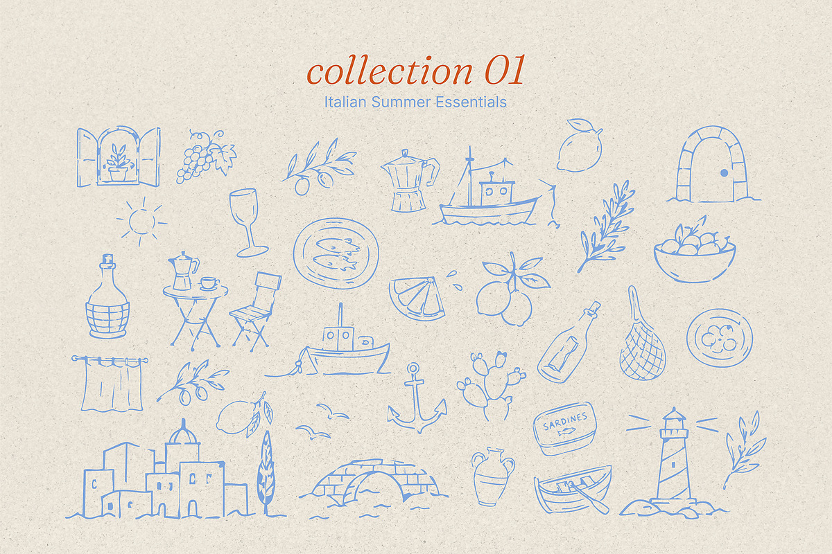 La Dolce Mare, a Decorative Illustration by VectorBird (Photo 2 of 6)
