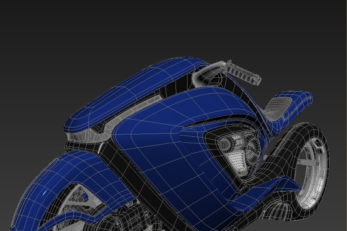 Sport bike futuristic concept, a Cars & Vehicle 3D Model by konstantin.ermolaev (Photo 9 of 12)