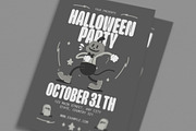 Monochrome Halloween Party Flyer, a Flyer Template by Guuver (Thumbnail 2 of 3)