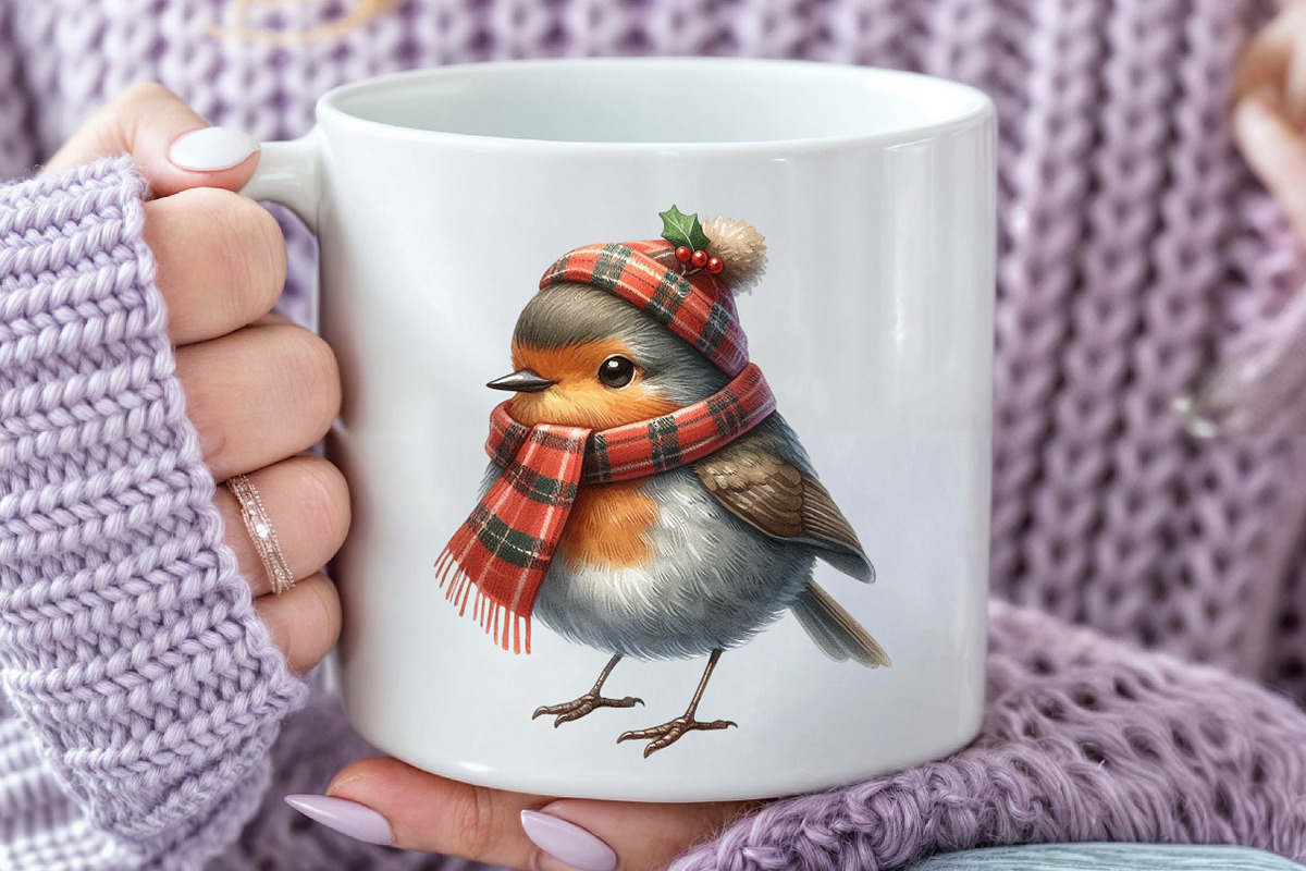 Autumn American Robin Bird Clipart, a Seasonal Illustration by Rose Art (Photo 4 of 7)
