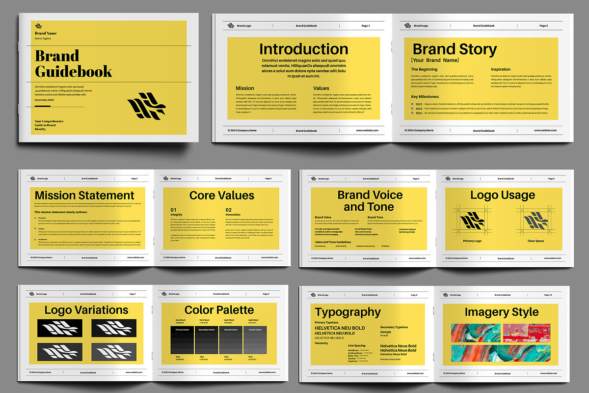 Brand Guidbook Template, a Brochure Template by MightyDesign (Photo 2 of 6)