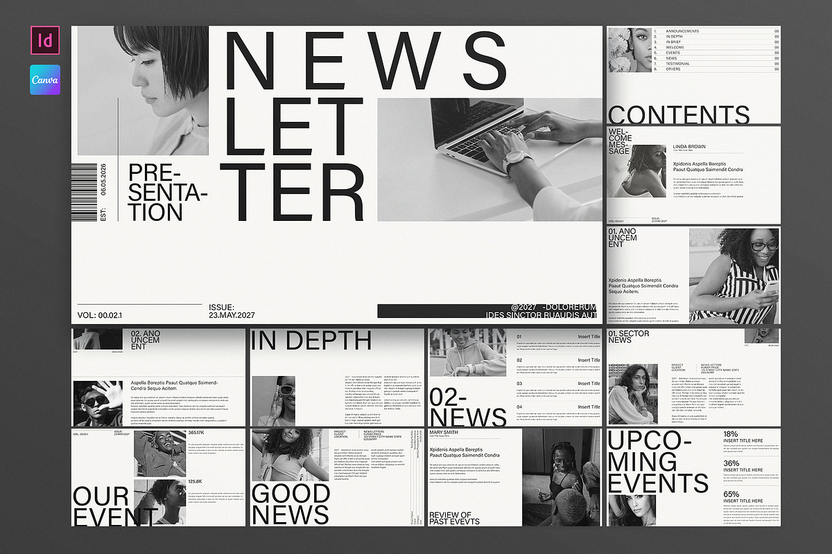 Newsletter Presentation Template, a Presentation Template by E-Type (Photo 1 of 5)