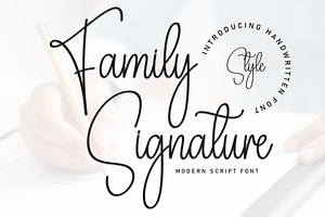 Family Signature Script Font