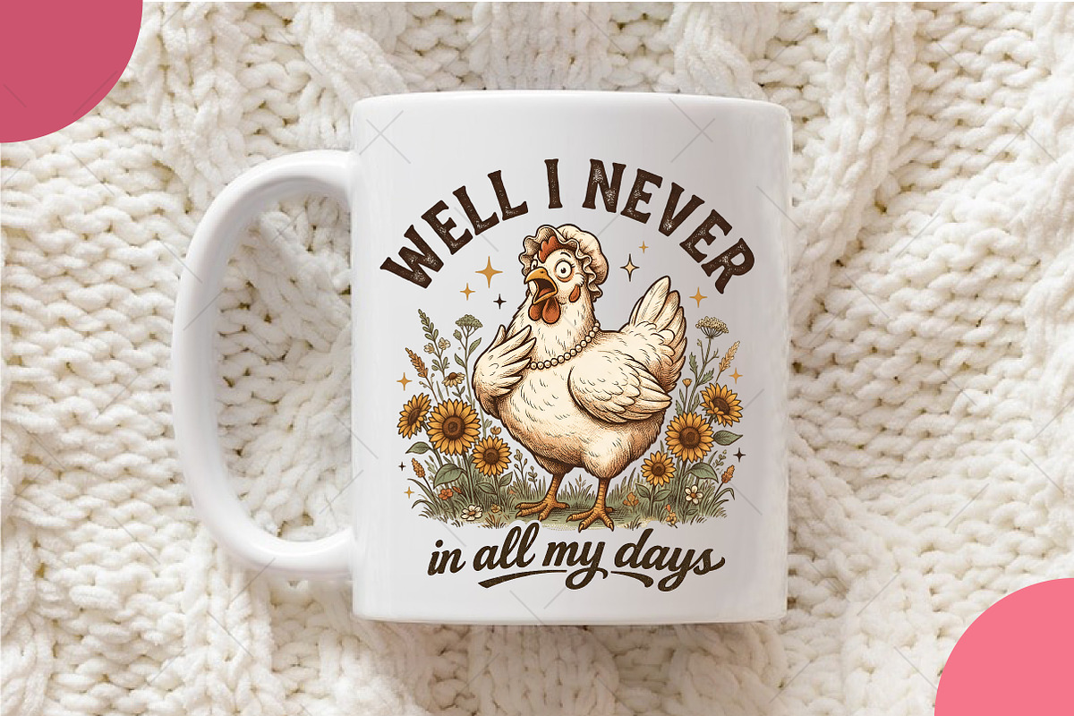 Spring Funny Chicken Sublimation PNG, an Illustration by OK Design (Photo 4 of 6)