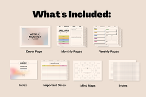 Weekly/Monthly Digital Planner