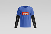 Double Layer Long Sleeve T-shirt, a Shirt Mockup by Momogi (Thumbnail 2 of 8)