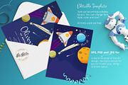 Space Birthday Invitation, an Invitation Template by El-Studio (Thumbnail 2 of 2)