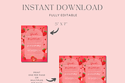 Strawberry First Birthday Invitation, an Invitation Template by InvitingStorys (Thumbnail 8 of 10)