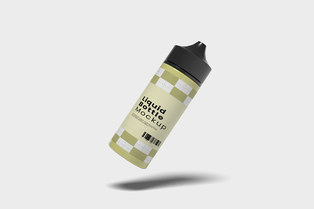 Liquid Bottle Mockup, a Merchandise Mockup by ulfatunnazira (Photo 2 of 6)