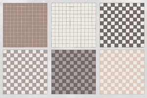 Neutral Grid & Checker Pattern Set