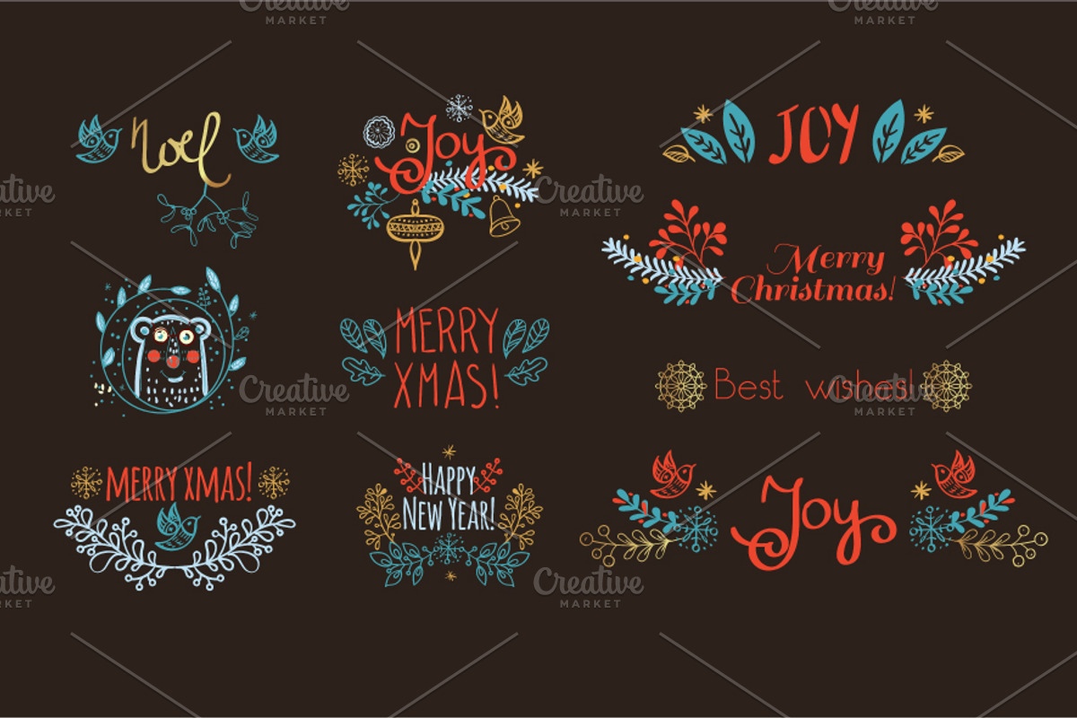 Big  Vintage Christmas set., an Object Graphic by KundolaArt (Photo 3 of 6)