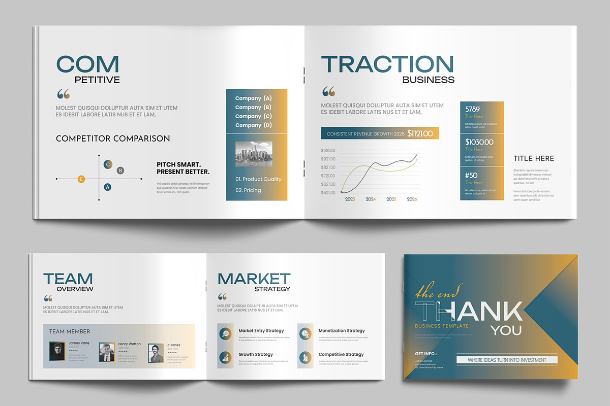 Pitch Deck Brochure Template, a Brochure Template by MightyDesign (Photo 6 of 9)