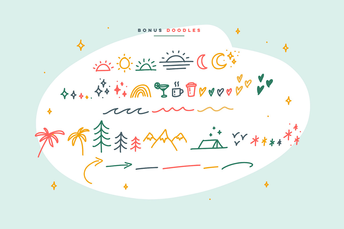 Mellow Morning Font Duo + Doodles, a Font by Sam Parrett (Photo 11 of 11)