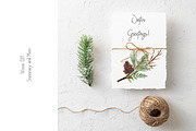 Winter Watercolor Greenery, an Illustration by DailyMiracleDigitals,LLC (Thumbnail 5 of 8)