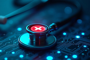 Cybersecurity healthcare stethoscope, a Technology Photo by Artonix