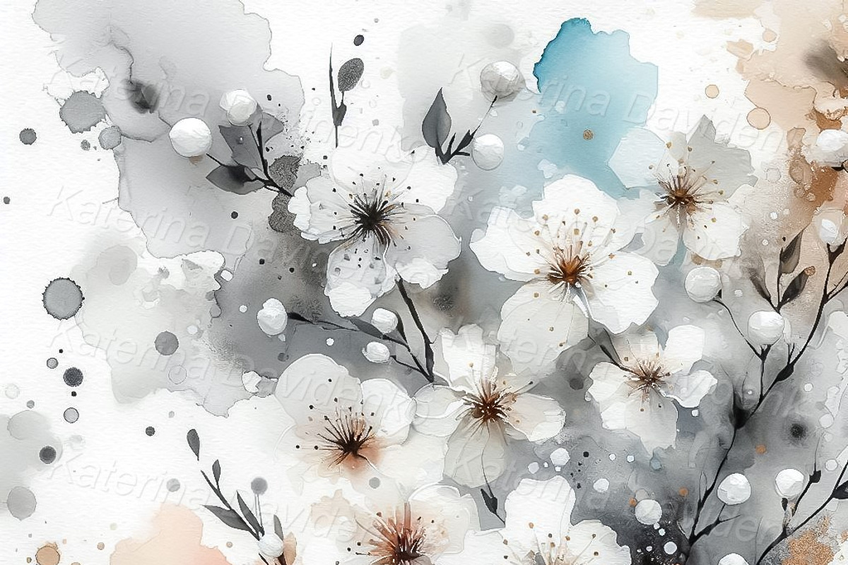 Neutrals watercolor backgrounds set, a Decorative Illustration by Bubert Art (Photo 5 of 10)
