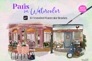 Paris In Watercolor For Procreate