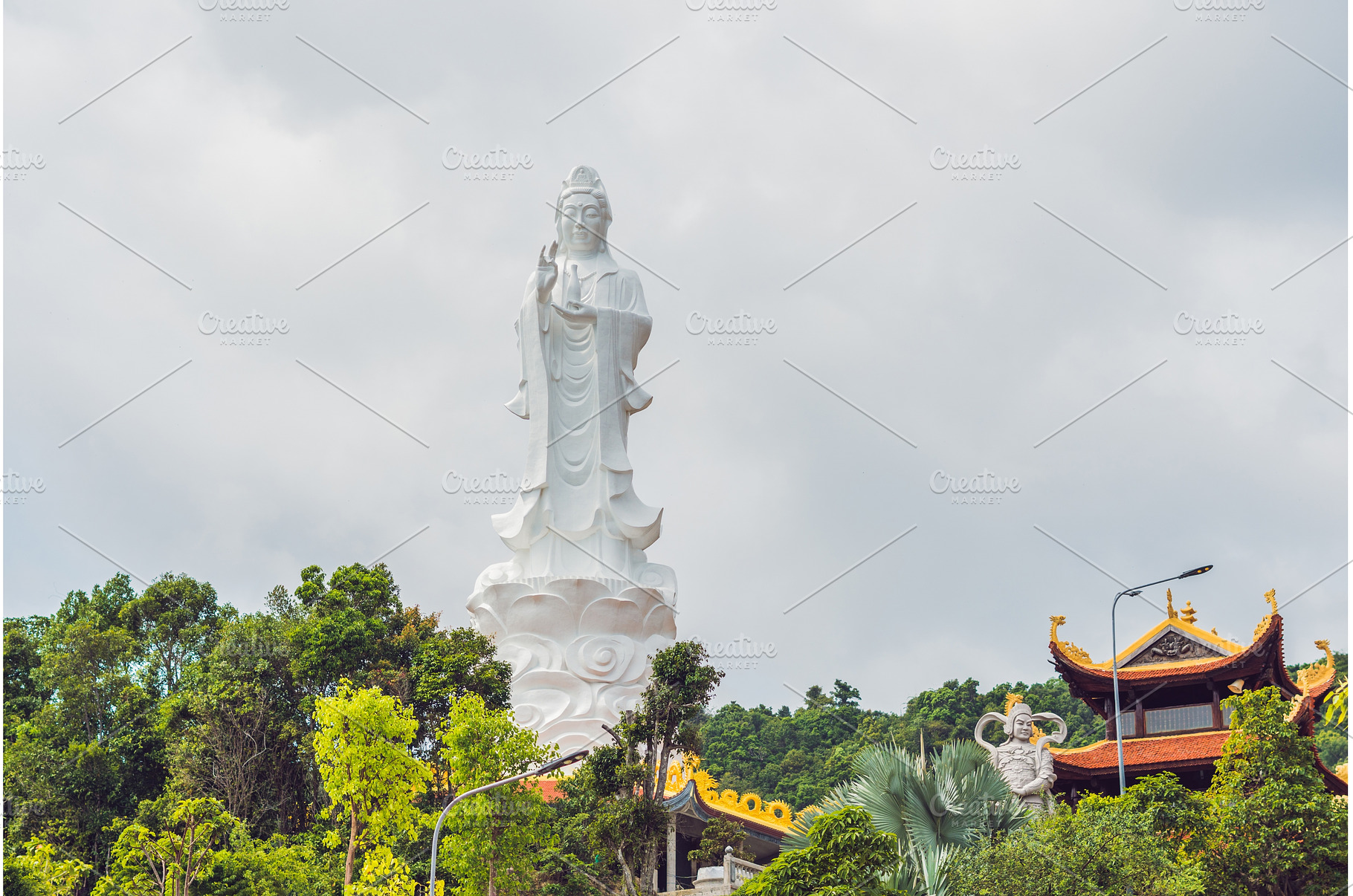Beautiful Buddhist temple on the, an Architecture Photo by Elizaveta Galitskaya