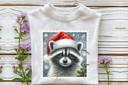 Christmas Animal Postage Stamps Clip, a Seasonal Illustration by Rose Art (Thumbnail 4 of 7)