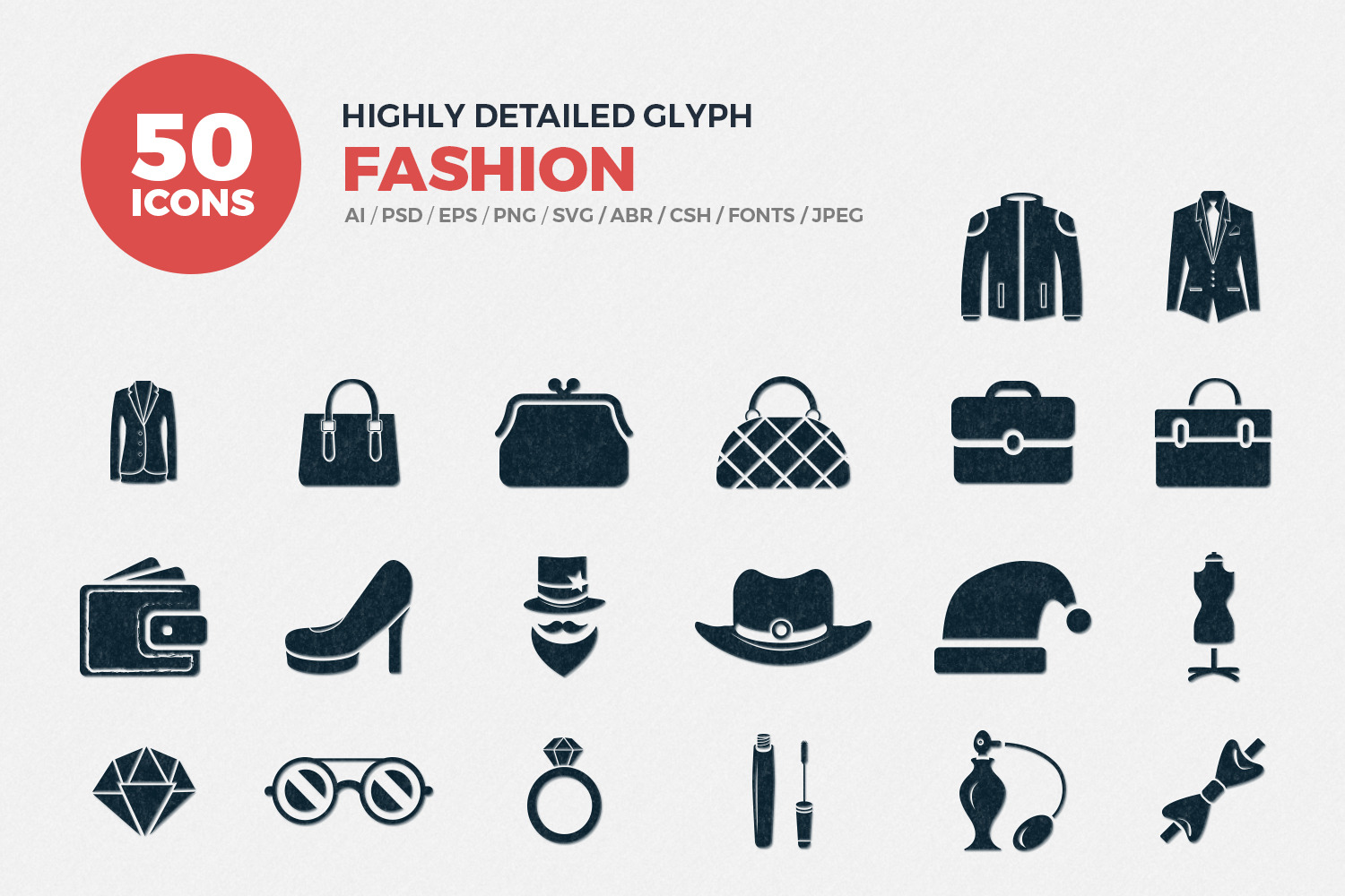 Glyph Icons Fashion Set by Jumbo Icons  Creative Market