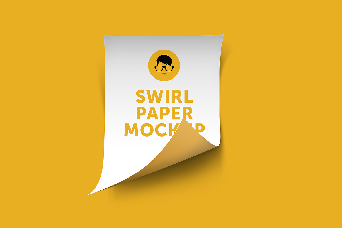 A4 Swirl Paper Mockup, a Mockup by rahulbhosale