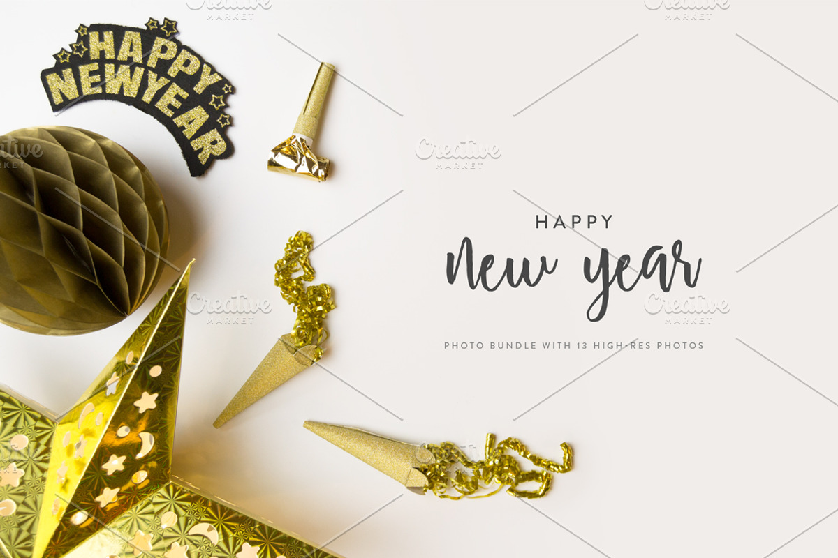 Happy New Year Photo Bundle, a Product Mockup by GT Studio (Photo 3 of 14)