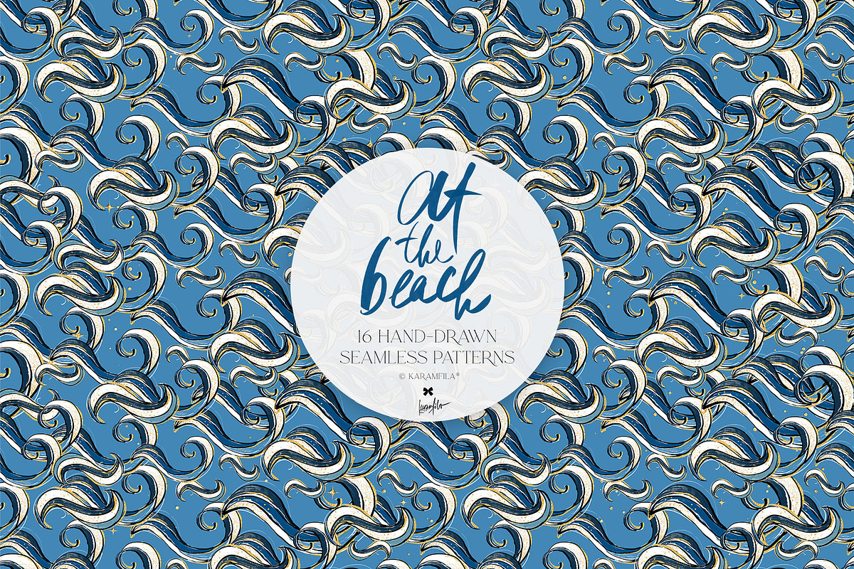Vintage Beach Nautical Patterns, a Pattern Graphic by KaramfilaS (Photo 13 of 19)
