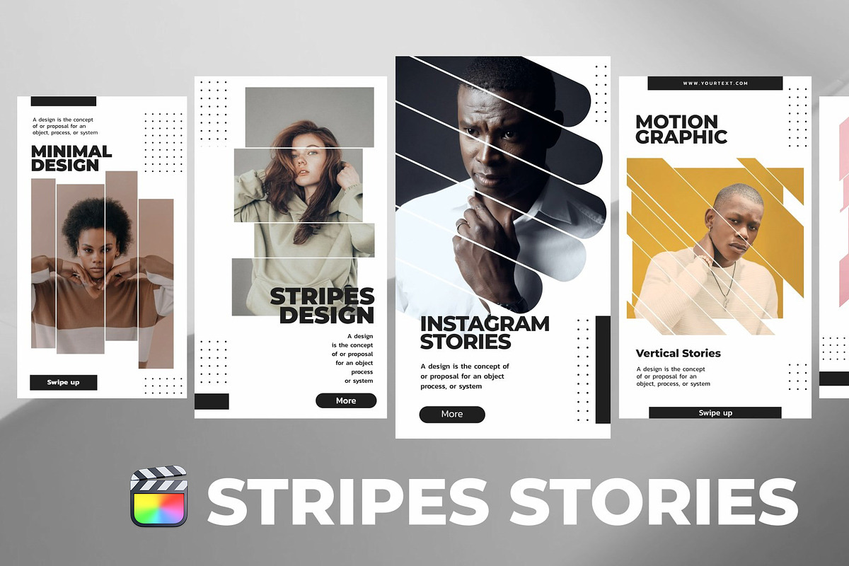 Stripes Stories for Final Cut Pro, a Templates & Theme by iamkoltunov (Photo 2 of 2)