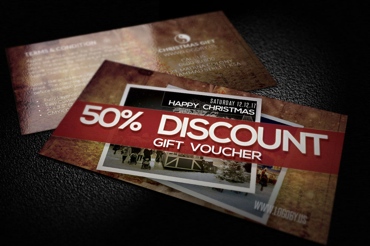 Old Gift Voucher Card Template, a Card Template by shujaktk (Photo 1 of 3)