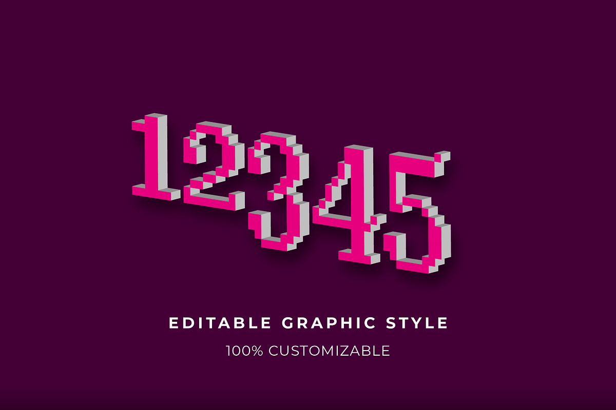 Pixel Isometric Text Effect preview 2