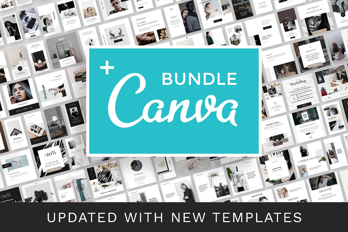 Canva budle with social media kits, a Social Media Template by Goashape Studio (Photo 1 of 13)