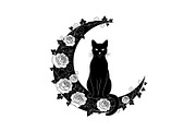 Cat on Crescent Moon Bundle, an Illustration by jahid234 (Thumbnail 8 of 31)