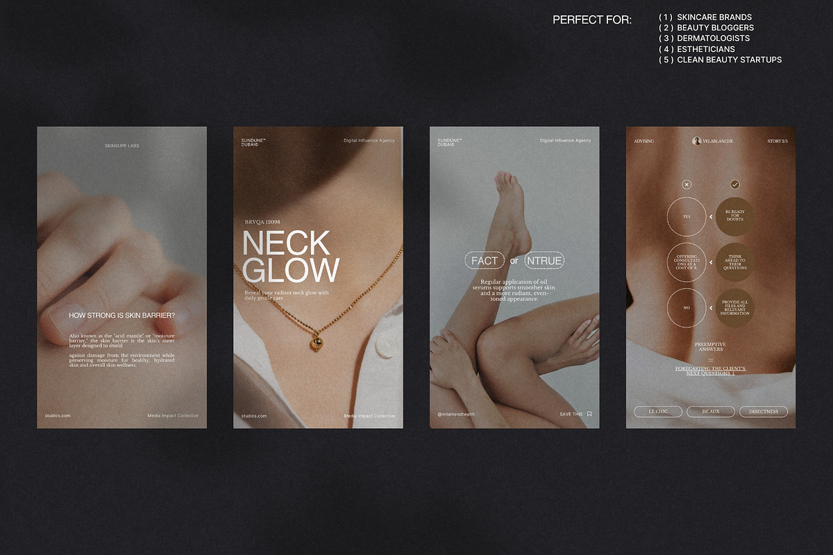 Aesthetic Skincare Canva Stories preview 3