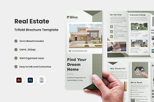Real Estate Trifold Brochure, a Brochure Template by twinstd